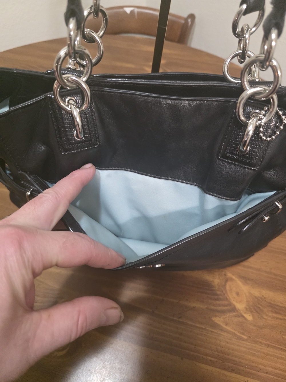 Coach Collette In Black Cowhide,buttery Soft Leather - Picture 13 of 16